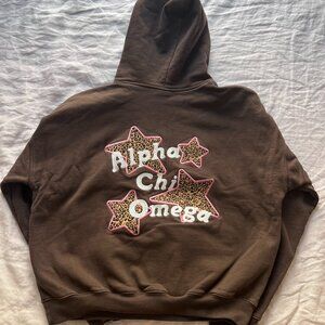 Alpha Chi Omega Cheetah Star Sweater
